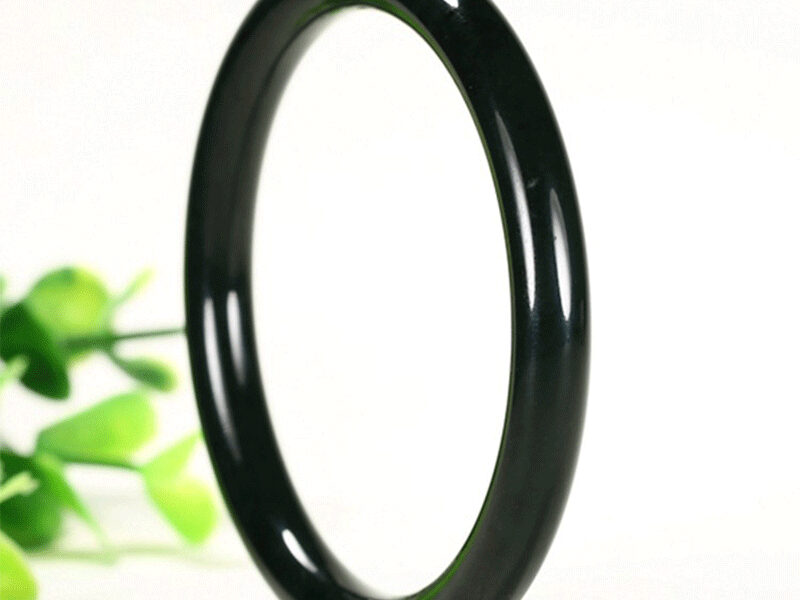 和田玉黑青玉手镯26.04g 59.00mm XinJiang Hotan Jade Jewelry Bracelet