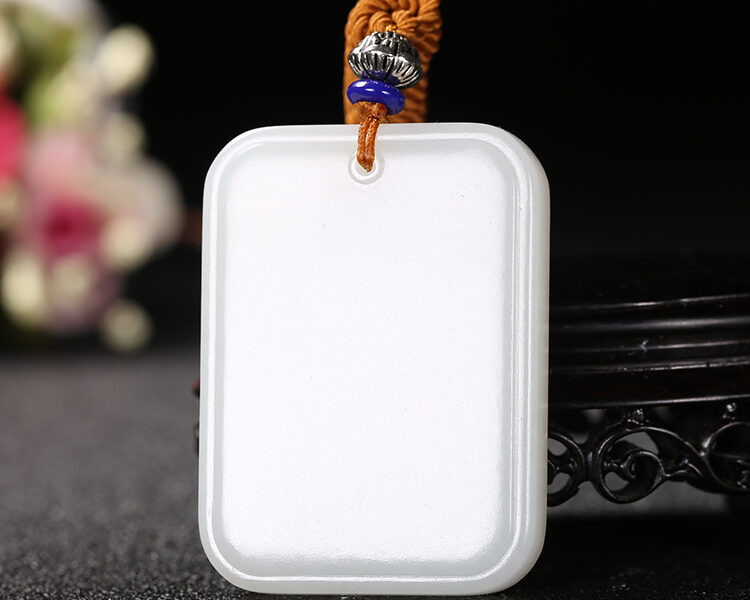 和田玉羊脂玉平安无事牌36.06g XinJiang Hotan Jade Jewelry Pendant