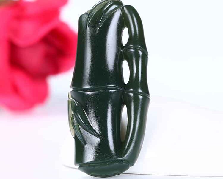 和田玉青玉节节高挂件吊坠4.86g  XinJiang Hotan Jade Jewelry Pendant