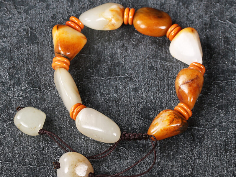 新疆和田玉籽料手链手串35.08g XinJiang Hotan Jade Jewelry Bracelet