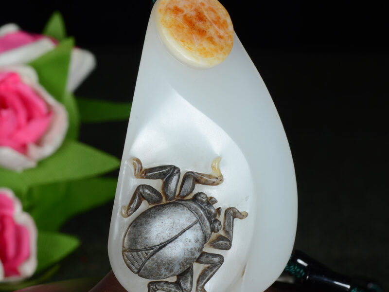 新疆羊脂白玉富甲天下挂件吊坠52.109g XinJiang Hotan Jade Jewelry Pendant