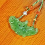 和田玉碧玉苹果绿凤凰玉佩8.49g Hetian Jade Apple Green Phoenix