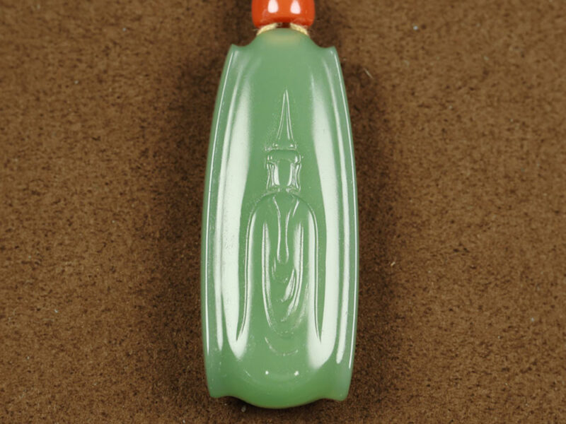 和田玉碧玉佛挂件9.85g Hotan Jade Jasper Buddha Pendant