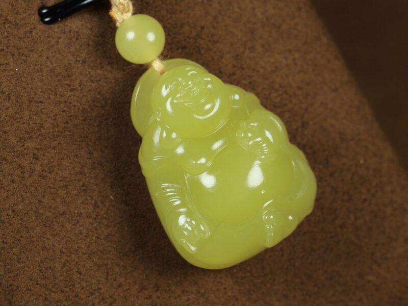 和田玉黄玉立体佛挂件16.67g Hetian Jade Yellow Jade Three-Dimensional Buddha Pendant