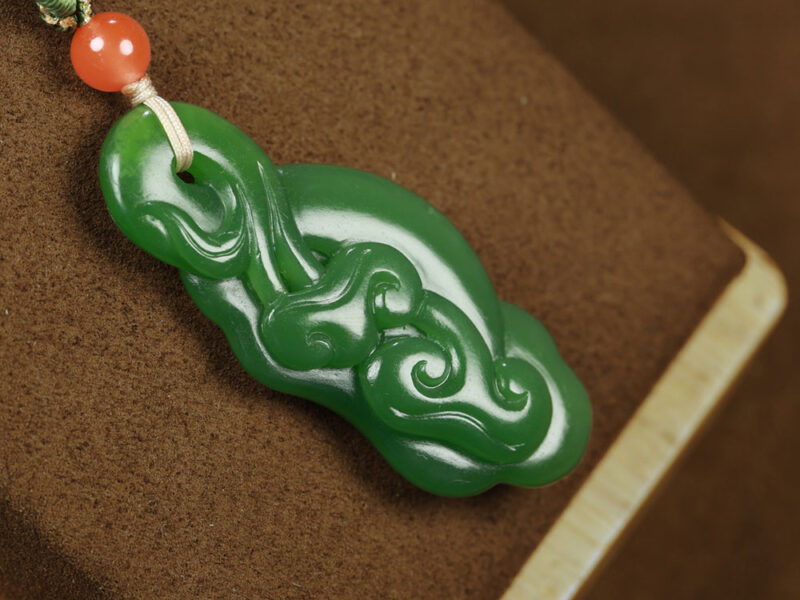 和田玉碧玉如意挂件11.92g Hetian Jade Jasper Ruyi Pendant