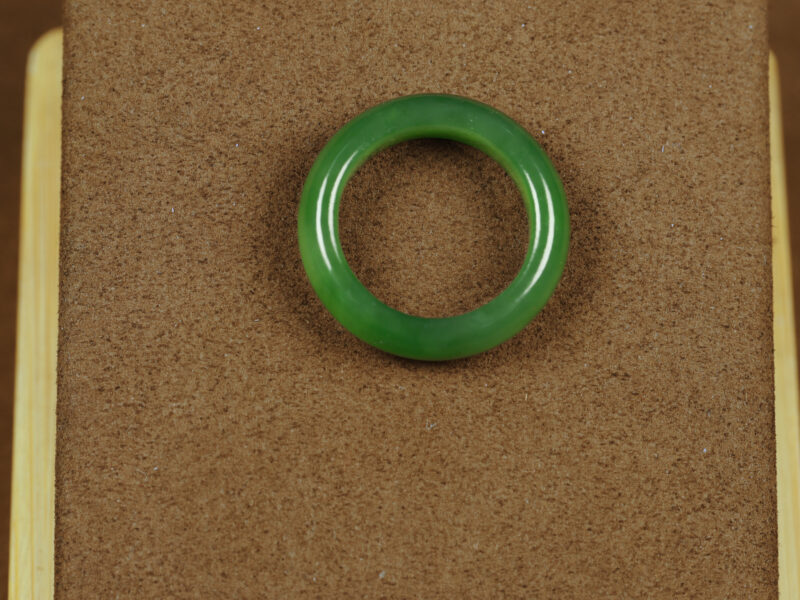 和田玉碧玉指环2.86g Hotan Green Jade Ring
